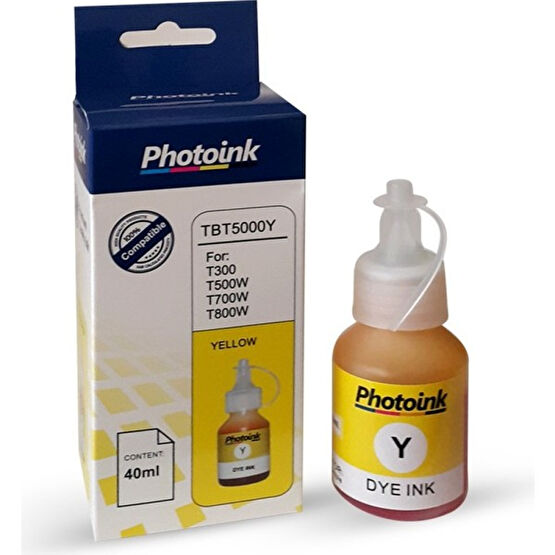 Photo Ink Brother Bt 5000Y Uyumlu 40 ml Sarı Photoınk Plus Mürekkep T220/T420W/T520W/T720W/T820W/T920W Kartuşlar Fiyatı