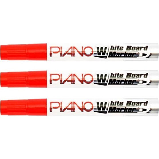 Piano Board Marker 202 Tahta Kalemi 3'lü Kırmızı Yazı Tahtası Kalemi Fiyatı