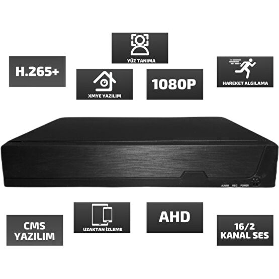 Picam 16 Kanal AHD DVR 1080N Xmeye Hibrit Kayıt Cihazı Güvenlik Sistemi Kayıt Cihazı Fiyatı