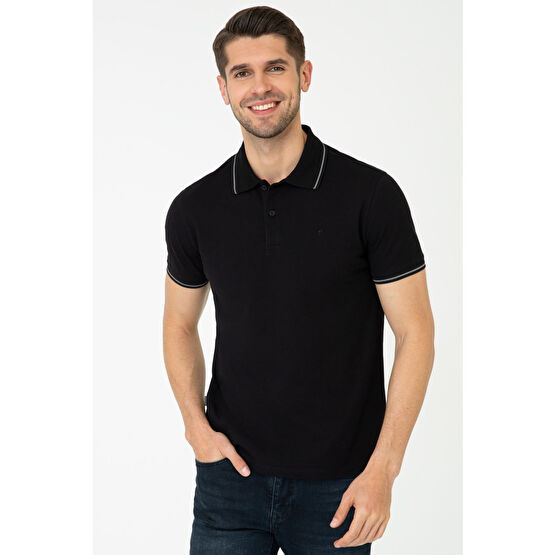 Pierre Cardin Erkek Siyah T-Shirt G021Gl011.000.1431626 L Beden