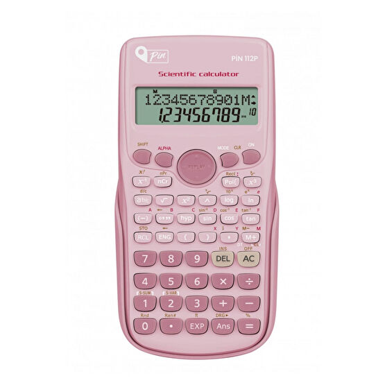 Pin 112p Fonksiyonel Bilimsel Hesap Makinesi Pembe