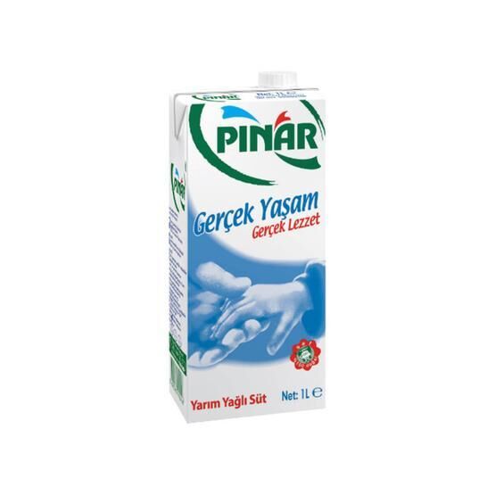 Pınar 1 lt Yarım Yağlı Süt