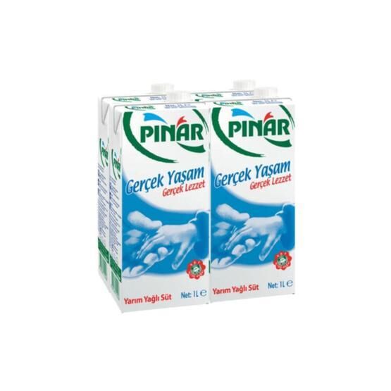 Pınar 4x1 lt Yarım Yağlı Süt