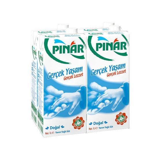 Pınar 4x1 lt Yarım Yağlı Süt