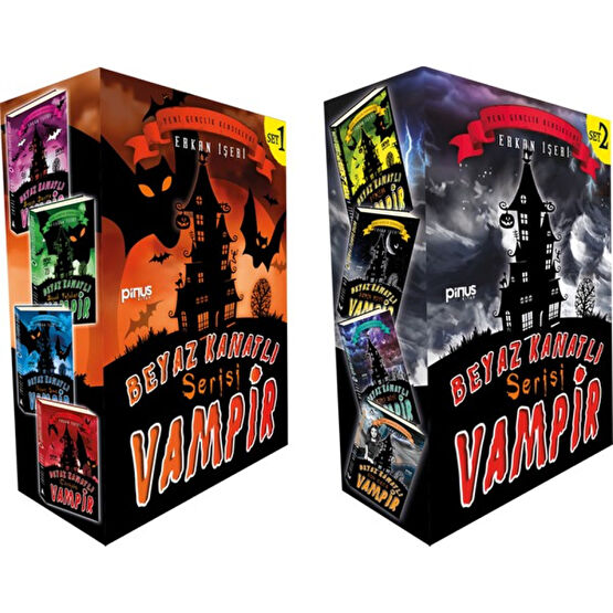 Pinus Kitap BEYAZ KANATLI VAMPİR Serisi Tüm set (1,2,3,4,5,6,7,8,9,10,11,12 FUL SET) ERKAN İŞERİ Çocuk Roman Fiyatı