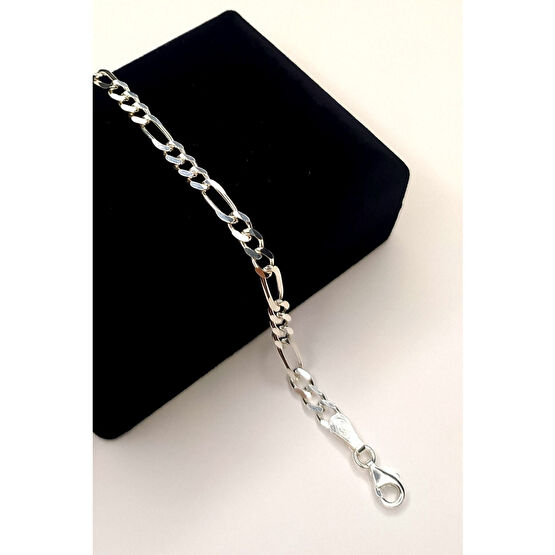 Piraye Silver 925 Ayar Gümüş 4.4 Mm Figaro Bileklik 21 Cm 1 Beden Gümüş Bilezik Fiyatı