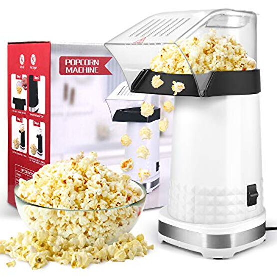 Popcorn Maker, 4.5 Quarts Fast Popping High Popping Rate Air Popper Popcorn Maker with On/Off Switch, No Oil, Easy to Clean & Mantain, BPA-Free Popcorn Machine, ETL Certified Popcorn Poppers for Home Mısır Patlatma Makineleri Fiyatı
