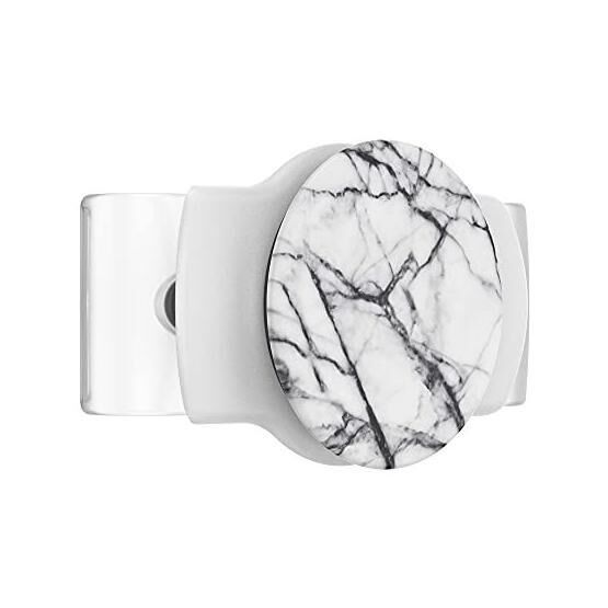 PopSockets PopGrip Slide Stretch Dove White Marble Yapışmayan Cep Telefonu Tutacağı