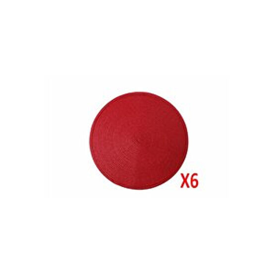 Porland  Vista Kırmızı Amerikan Servis 38cm 6'lı 04sty005182 Amerikan Servis Fiyatı