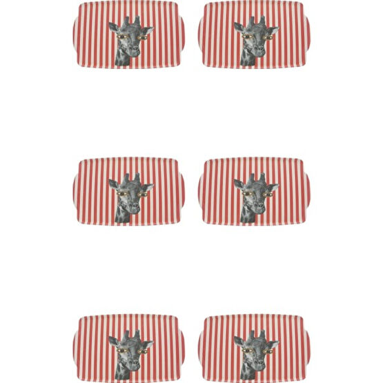 Porland Wild Life Giraffe Tepsi 41cm 6'lı 04STY007154 Servis Tepsisi Fiyatı