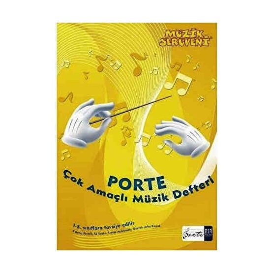 Porte Çok Amaçlı Müzik Defteri 1.- 4. Sınıf Arası (Portemem Müzik Serüveni) Müzik Defteri Fiyatı