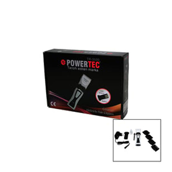 POWERTEC TR-3500 SAÇ KESME TRAŞ MAKİNESİ YEDEK BATARYALI (4202) Saç Kesme Makineleri Fiyatı