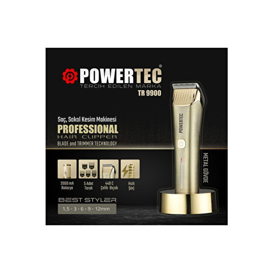Powertec Tr-9900 Saç Sakal Kesim Makinası Tıraş Makineleri Fiyatı