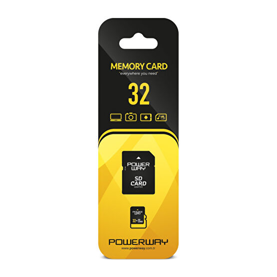 POWERWAY 32 GB Hafıza Kartı Adaptör Dahil Bellek & Depolama Aygıtları Fiyatı