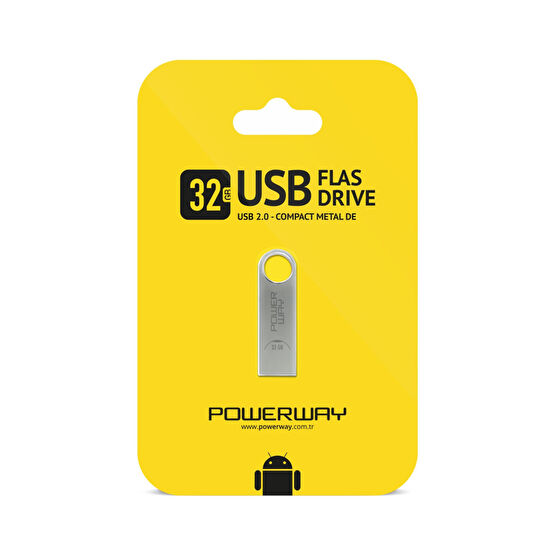 POWERWAY 32 Gb Metal Flash Bellek Metal Tasarım Usb Bellek The Latest Tecnology Chipset Data Traveler Flash Bellekler Fiyatı