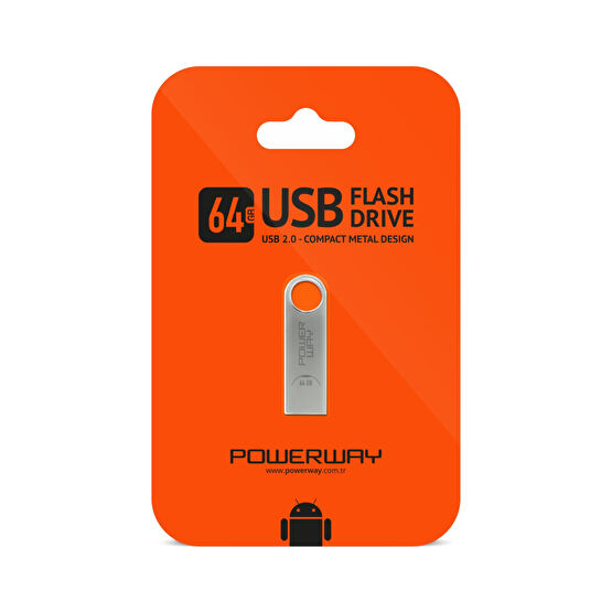 POWERWAY 64 Gb Metal Flash Bellek Metal Tasarım Usb Bellek The Latest Tecnology Chipset Data Traveler Flash Bellekler Fiyatı