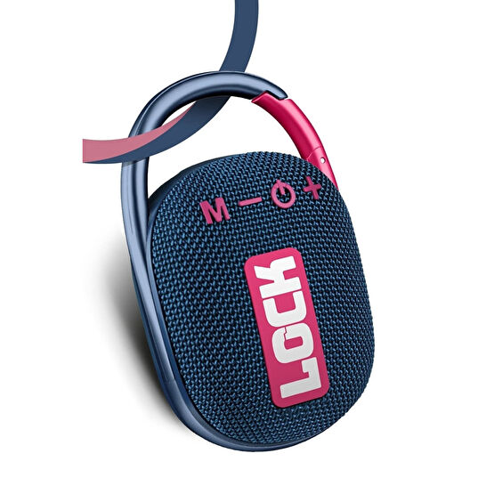 POWERWAY Lock Mavi Taşınabilir Bluetooth Hoparlör Ses Bombası Kilit Özellikli Yüksek Ses Gücü Bluetooth Hoparlör Fiyatı