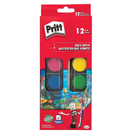 Pritt Büyük Sulu Boya Büyük Boy 12'Li Sulu Boya Fiyatı