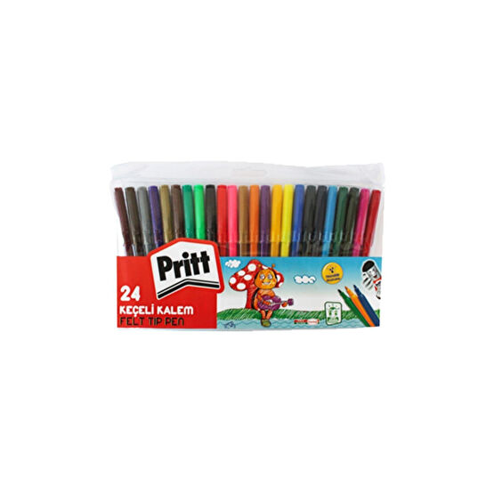 Pritt Keçeli Boya Kalemi 24 Renk Keçe Uçlu Kalem Fiyatı