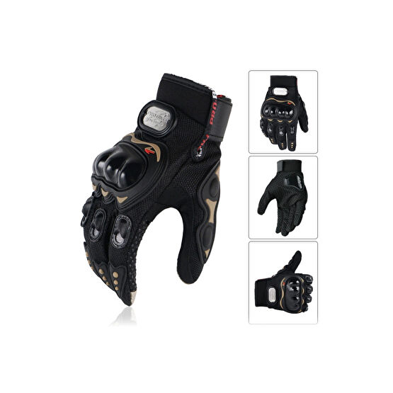 ProBiker Unisex Siyah Korumalı Motiva Motosiklet Eldiveni Dokunmatikli M Beden Motorsiklet Eldivenleri Fiyatı
