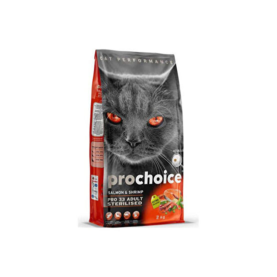 ProChoice Pro Choice Pro 33 Sterilised Somonlu Kısırlaştırılmış Kedi Maması 2 Kg Evcil Hayvan Ürünleri Fiyatı