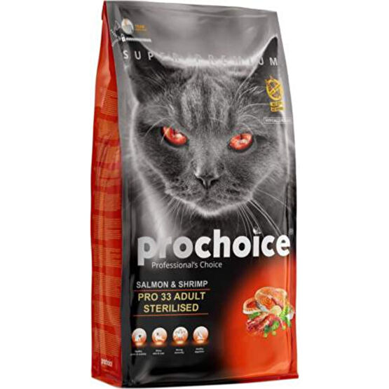 ProChoice Pro33 Kısırlaştırılmış Somonlu Karidesli 15 Kg Kedi Maması Evcil Hayvan Ürünleri Fiyatı