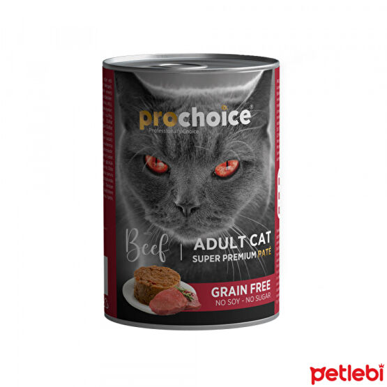 ProChoice Sığır Etli Şekersiz Tahılsız Ezme Yetişkin Kedi Konservesi 400gr Evcil Hayvan Ürünleri Fiyatı