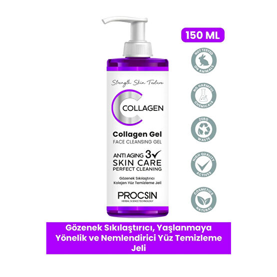 PROCSIN Gözenek Sıkılaştırıcı Kolajen Yüz Temizleme Jeli 150 ML