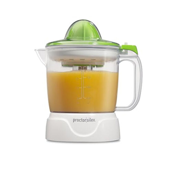 Proctor Silex Juicer Electric Citrus Juicer Machine, 34 oz., for Orange, Lemon, Grapefruit Juice, White and Green (66340) Meyve Sıkacakları Fiyatı