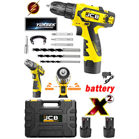 ProJCB Plus American Speed 128 Vf Jsr 1800 Li 2 Akülü Çift Titan Şanzuman Premıum Li-on Şarjlı Matkap Usta Set Matkaplar Fiyatı