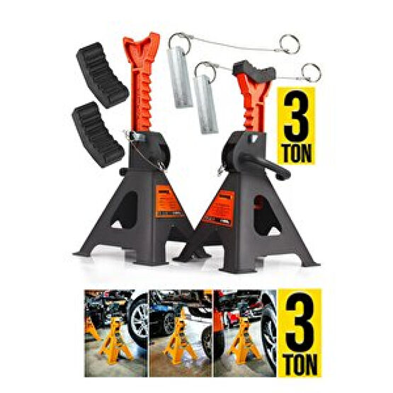 Proxtech 3ton-3000kg Profesyonel Kaymaz Plastik Korumalı 3 Ton Kriko Standı Araç Altı Sehpa (2 Adet Set) Kriko Fiyatı