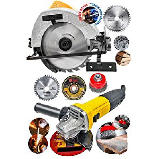Proxtech Usta Set Premium Kalite Taşlama Ahşap,metal,plastik Sunta Açılı Kesme Daire Testere Combo Set Taşlama Makinesi Fiyatı