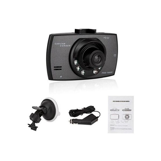 Qasul Araç Içi 1080P Kamera Advanced Portable Car Camcorder LISA013 - Siyah Dijital Video Kameralar Fiyatı