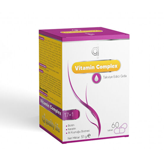 Ql Hair Vitamin Complex 60 Tablet Biotin Keratin At Kuyrugu Selenyum Cinko Folik Asit Sac Vitamini Saç Dökülmesine Karşı Ürünler Fiyatı