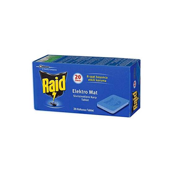 Raid Elektromat Sinek Kovucu Tablet 20 Adet Sinek-Kene-Haşere Kovucu Fiyatı