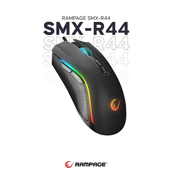 Rampage Smx-r44 6400 Dpı Siyah Makrolu Rgb Ledli Gaming Oyuncu Mouse Oyuncu Mouse Fiyatı
