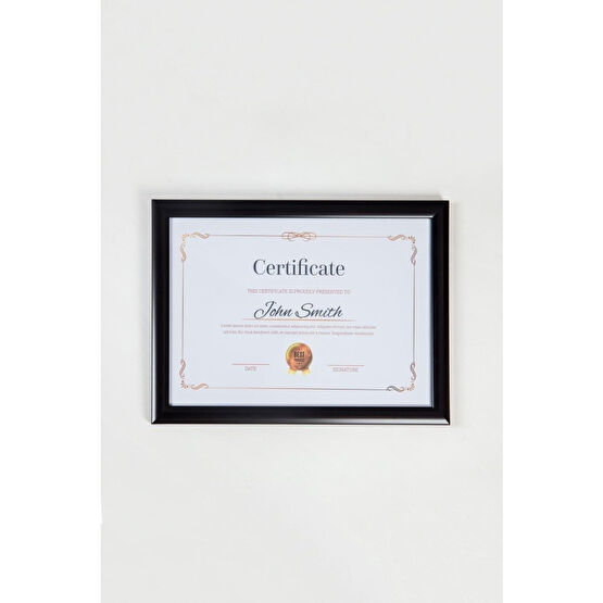 Raven Klasik A4 Çerçeve Siyah 21x30 Sertifika Diploma Belge Fotoğraf Için Pvc Camlı Resim & Fotoğraf Çerçevesi Fiyatı