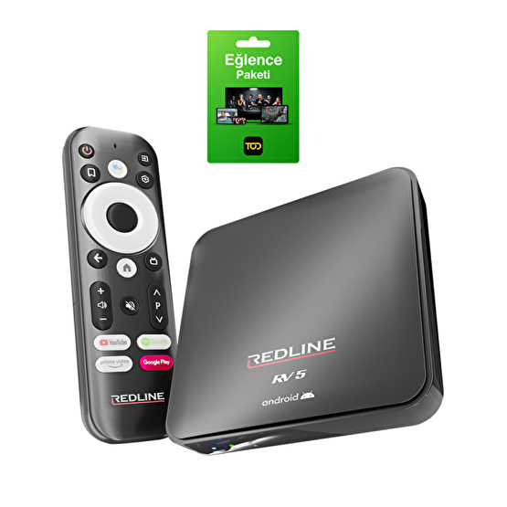 Redline RV 5 Android TV Box - 12 Aylık Tod Eğlence Paketi Medya Oynatıcı / Player Fiyatı