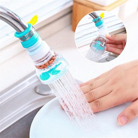 Rena Su Tasarrufu Sağlayan Pervaneli Musluk Ucu Pratik Kullanışlı Plastik Renkli Oynar Başlık 360 Derece - Şeffaf Musluklar Fiyatı