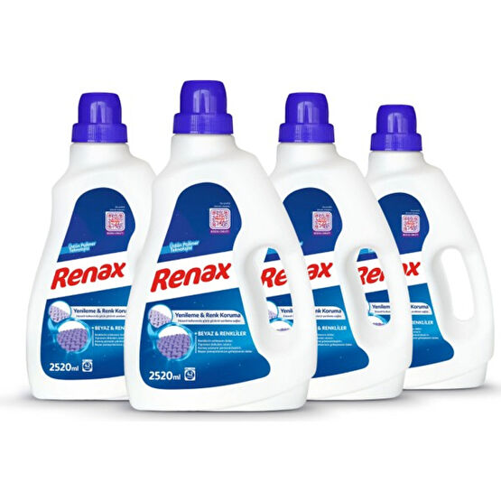 Renax Sıvı Çamaşır Deterjanı Beyaz ve Renkliler 2520 ml - 4 Lü Paket Çamaşır Deterjanı Fiyatı
