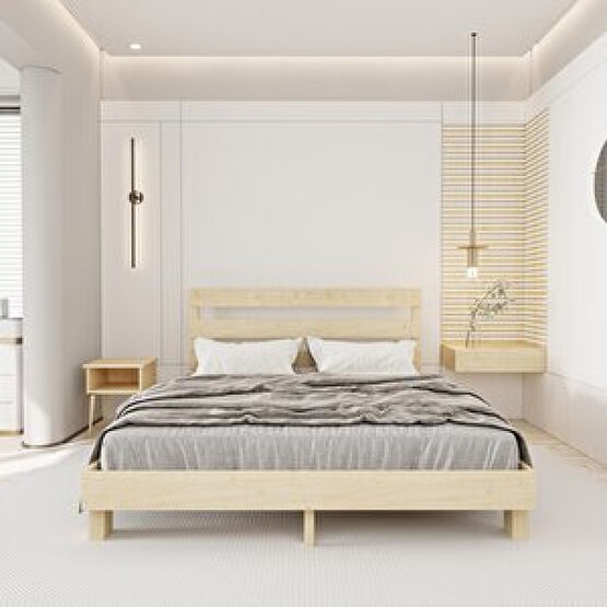 Renazzo Mobilya  Natura New Model Doğal Çam Ahşap Karyola 140x200 cm Karyola Fiyatı