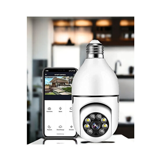 resolut Ampul Kamera Harekete Duyarlı Gece Görüşlü Kablosuz Bebek Izleme Kamerası Güvenlik Akıllı Wifi 360hd Dijital Video Kameralar Fiyatı