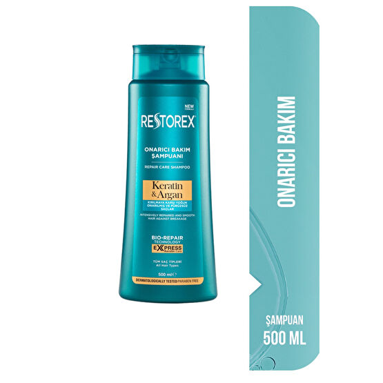 Restorex Kırık Ve Işlem Görmüş Saçlar Için Onarıcı Keratin Argan Bakım Şampuanı 500 ml Şampuan ve Saç Kremi Fiyatı