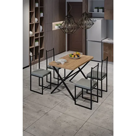 Retodesign X Masa 4 Kisilik Yemek Masasi Takimi Yemek Odası Takımı / Seti Fiyatı