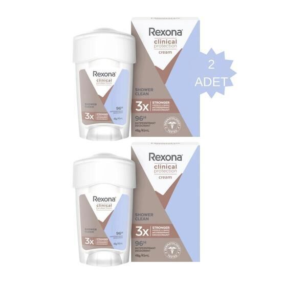 Rexona Clinical Clean Stick Clinical Protection Shower 2x45 ml Kadın Stick Deodorant