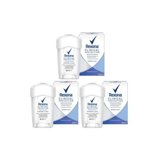 Rexona Clinical Clean Stick Protection Shower Clean 3x45 ml Kadın Stick Deodorant