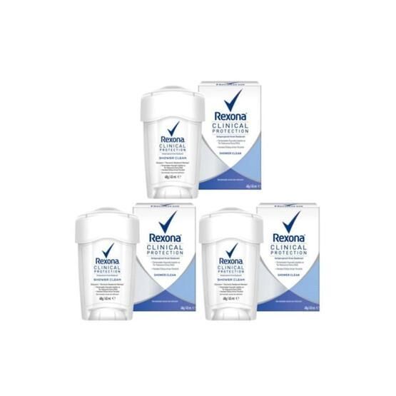 Rexona Clinical Clean Stick Protection Shower Clean 3x45 ml Kadın Stick Deodorant