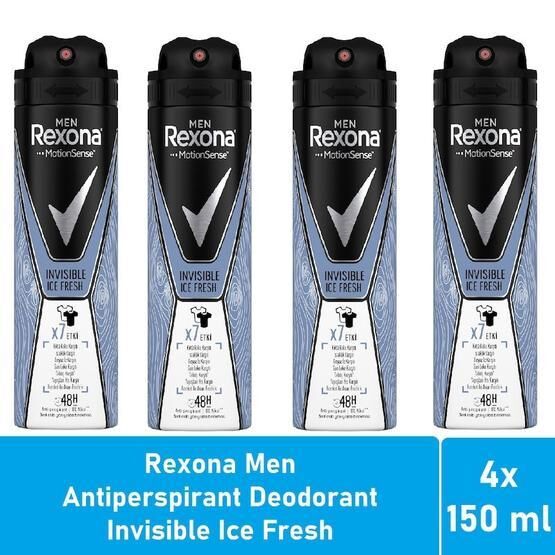 Rexona Men Invisible Ice Fresh 4x150 ml Deodorant