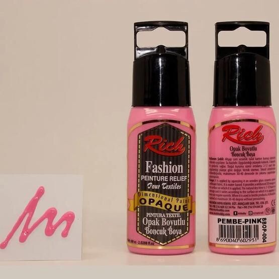 Rich 11139 Pembe 60 cc Opak Boyutlu Boncuk Boya
