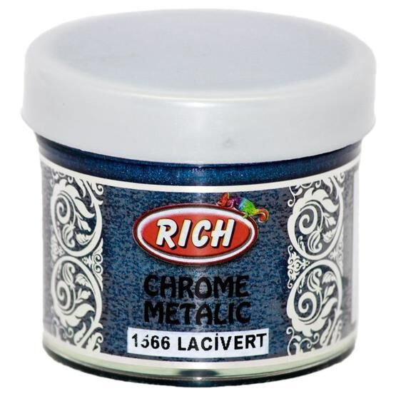 Rich Chrome 1566 Lacivert 60 cc Metalik Extra Simli Sedefli Boya